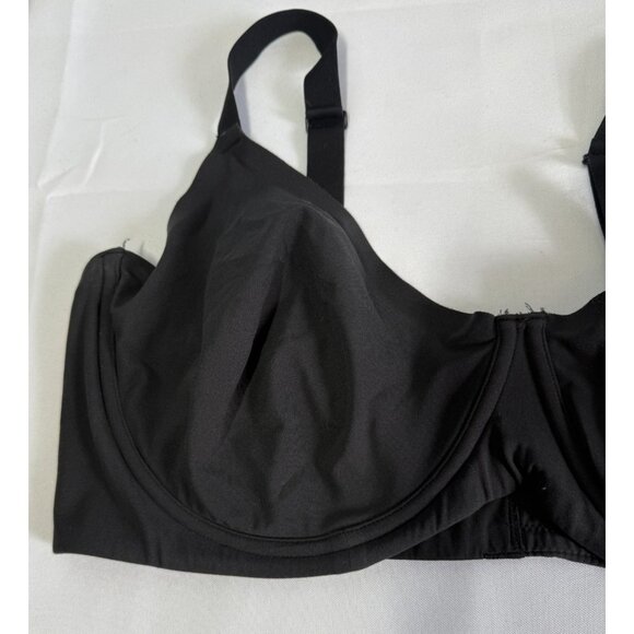 Skims Womens Underwire Bra 44DD Black Adjustable Straps & Closure - Picture 3 of 8